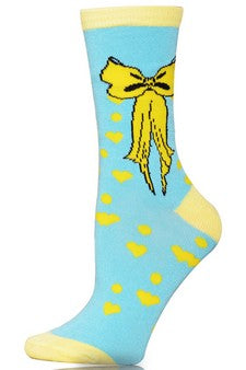 Ladies Bow Novelty Crew Socks