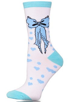 Ladies Bow Novelty Crew Socks