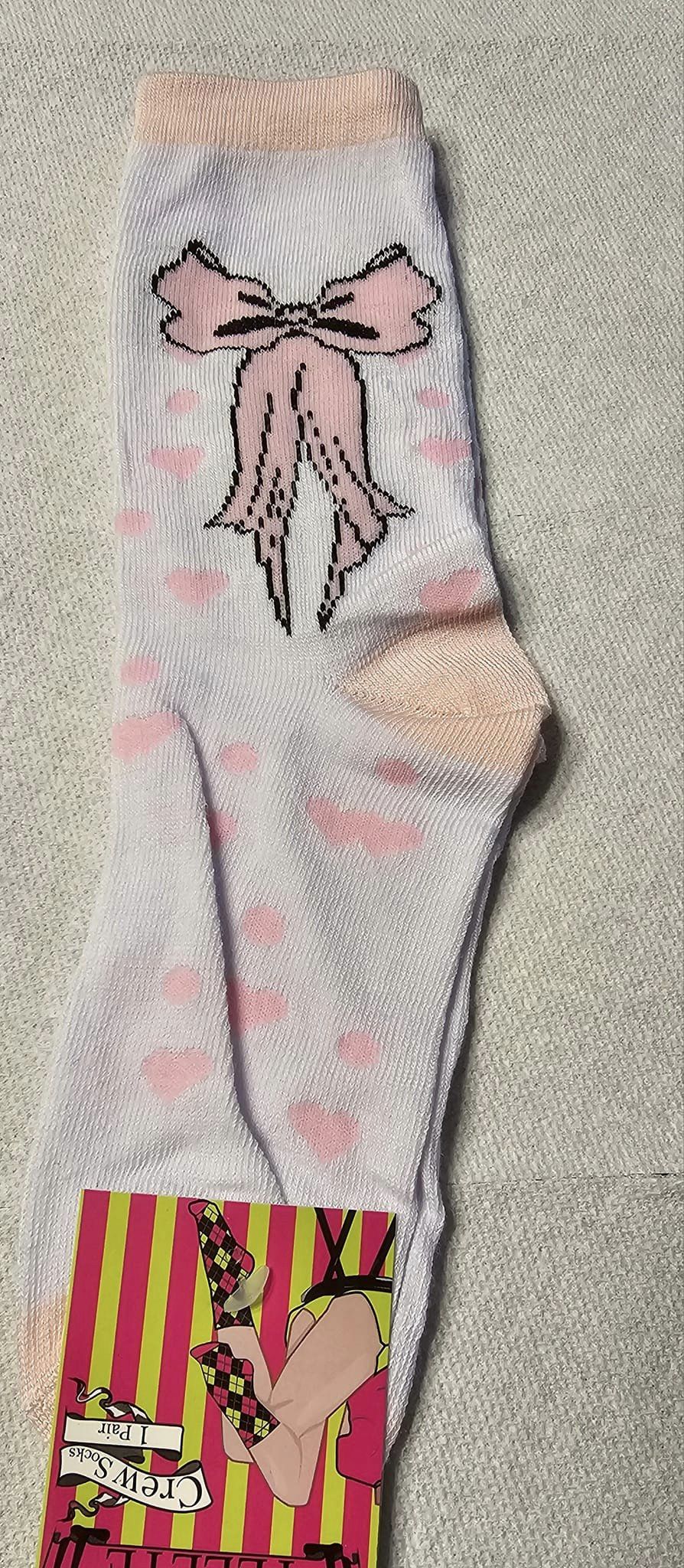 Ladies Bow Novelty Crew Socks