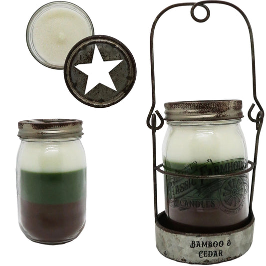 Bamboo & Cedar 14 oz Star Jar Candle