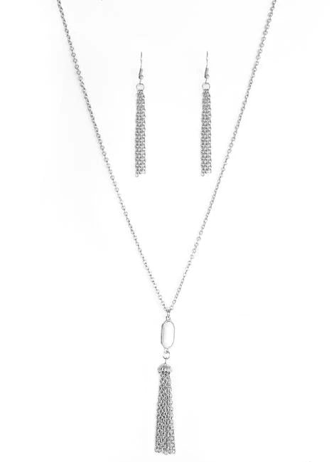 Tassel Tease White Necklace