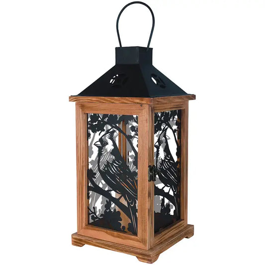 Cardinal Silhouette Lantern