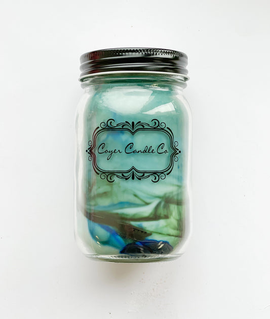 16oz Beachglass Mason Jar Candle