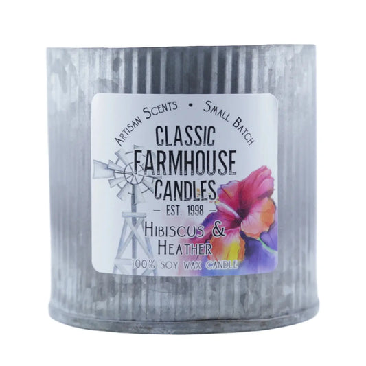 Hibiscus & Heather Tin Candle